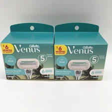 Gillette Venus Deluxe Smooth Miami Sunrise 5 Blade Cartridge Refills 6 Pack 2 PK