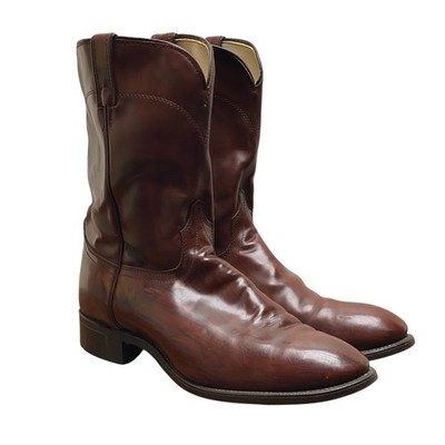 Vintage Laredo 24310 Western Boots Mens 12D Brown Leather Roper Cowboy USA Made