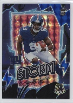 2024 Panini Mosaic Storm Blue Prizm 71/99 Malik Nabers #12 Rookie RC 1k9t