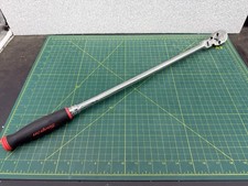 Snap On Tools SHLF80A 1/2" Drive Extra Long Red Soft Grip Flex Head Ratchet NEW!