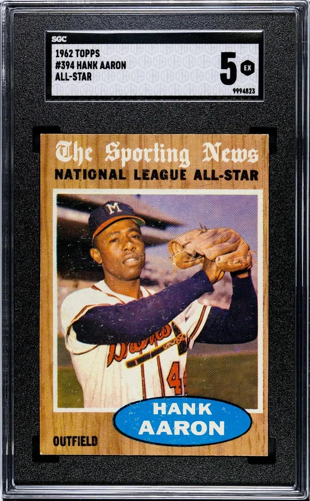 Hank Aaron 5 Graded Baseball Sports Trading Cards & Accessories