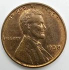 1938 P Lincoln Wheat Cent RED Brown Choice to Gem BU CH GM RB Penny Free Ship!