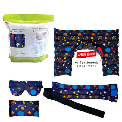 Heating Pad Microwaveable Set for Back, Neck, Shoulder, Eye Mask, & Sinus relief