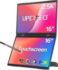 UPERFECT 16" QLED Portable Monitor 2560x1600 Touchscreen Laptop Screen Extender