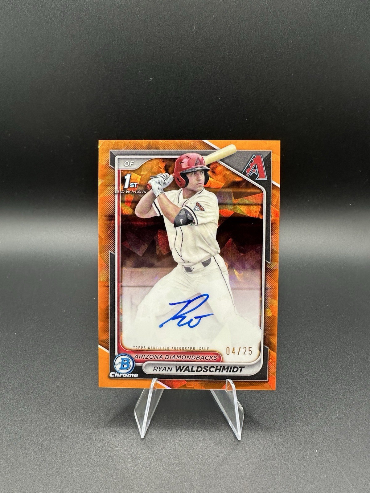 2024 Bowman Draft Ryan Waldschmidt Orange Sapphire Autograph Auto /25 #CPARW