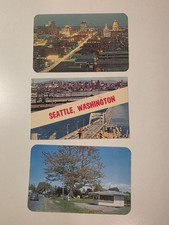 3 Used Vintage Postcards - 50s USA