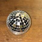 Silver Black Glass Geometric Disco Bauble Ornament Circular — photo 2
