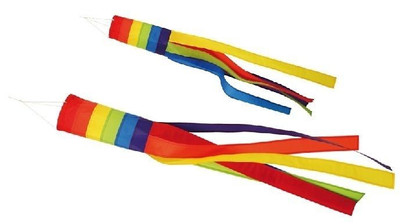 2 X  WINDSOCKE WINDSACK Windanzeiger Rainbow / Bunt / Flugplatz / Airport 