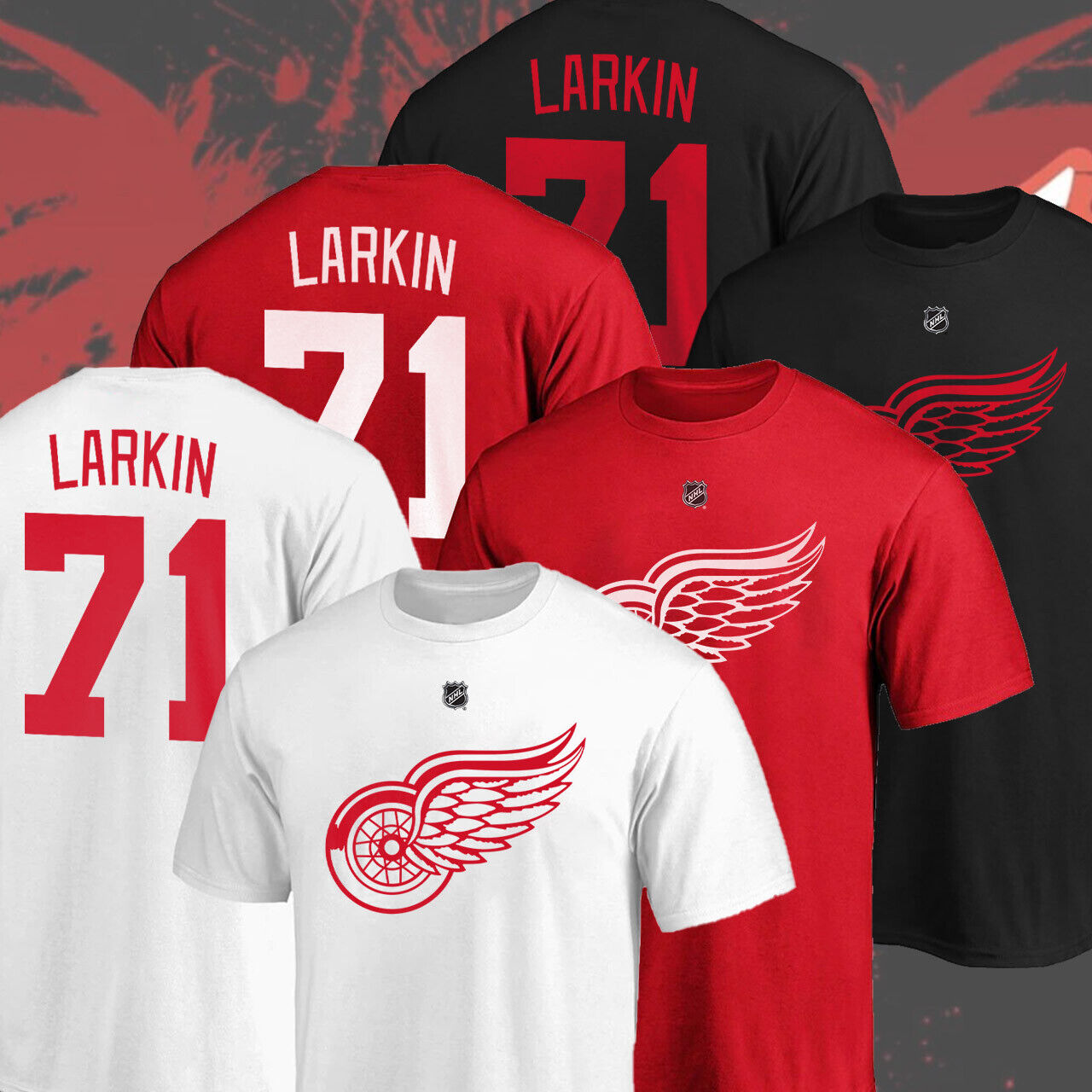 Dylan Larkin Detroit Red Wings Youth Player Name & Number T-Shirt