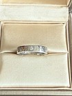 Bvlgari Double Logo 18k White Gold Diamond Ring Us Size 6.75 w/receipt