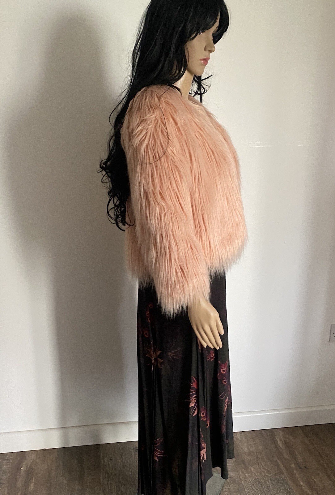 BRITTA PINK SHAGGY FAUX FUR COAT UK 12 RRP £158.00 eBay
