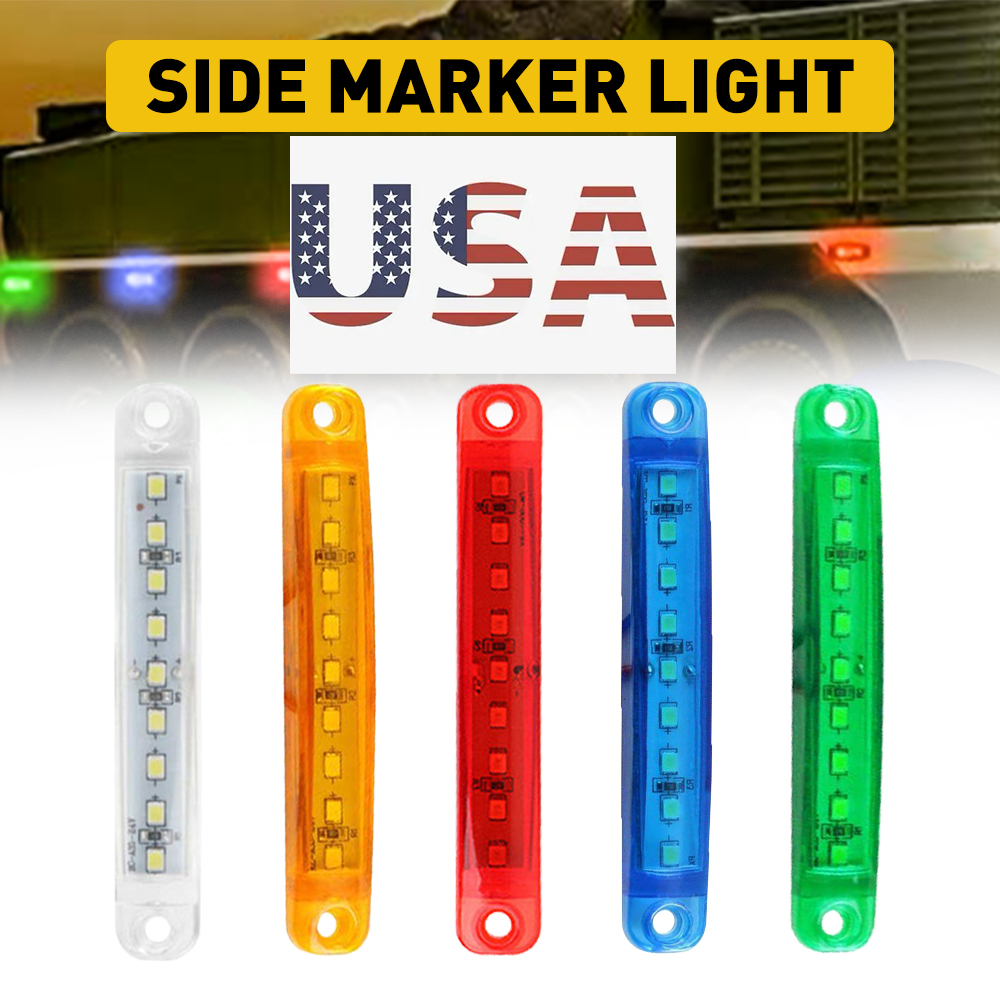 10PCS Durable Waterproof LED Marker Lights for Buses Trucks Trailers Lorries