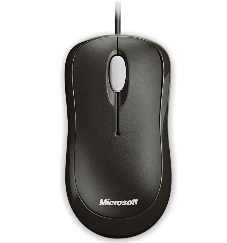 Microsoft Basic Optical Optisch Mouse schwarz PC-Maus Kabel PC/MAC USB PS2 OVP - Bild 2 von 3