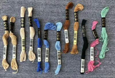 DMC Lot of 12 Embroidery Floss/Thread Look To Be New Assorted Some Duplicates