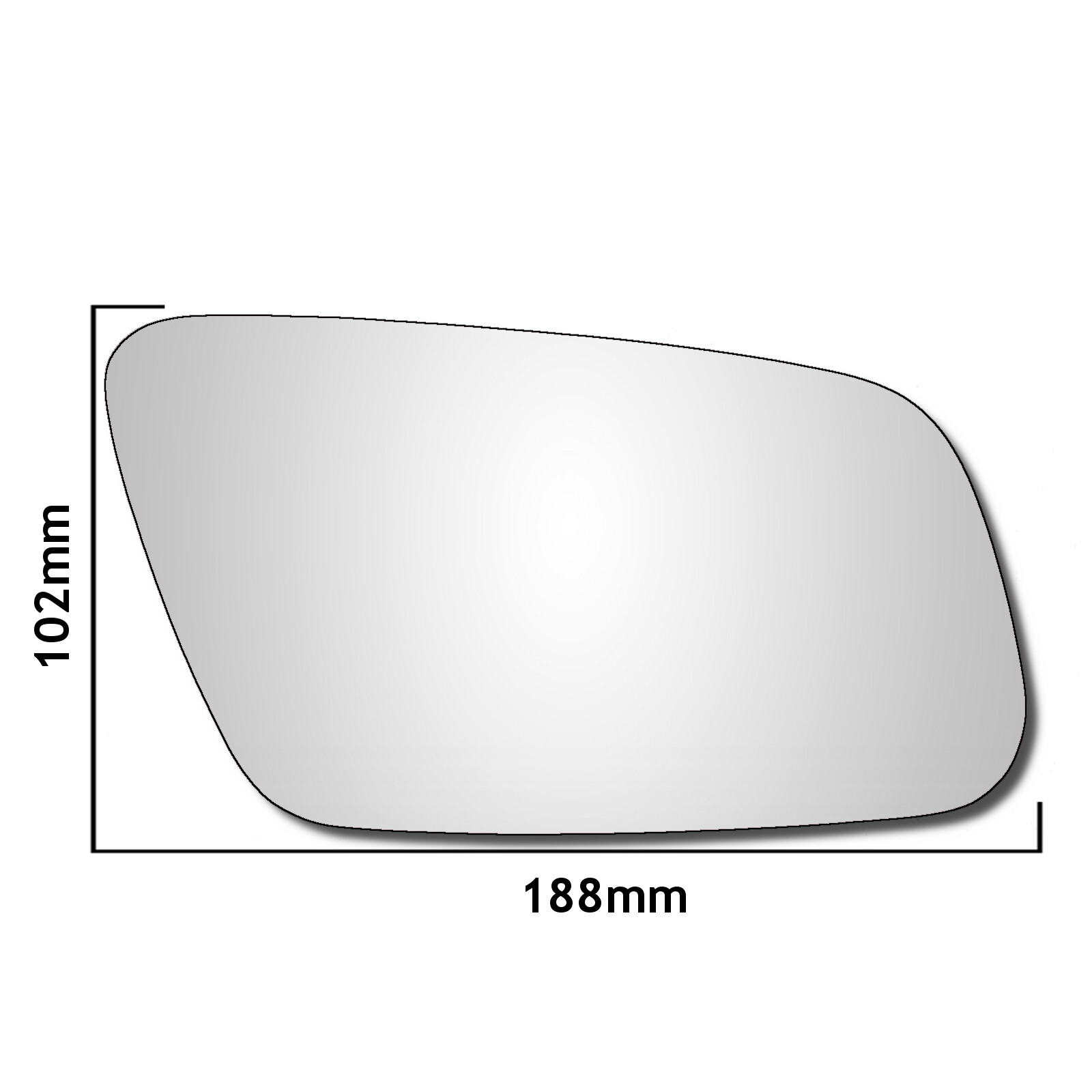 Right Hand Drivers Side Audi A6 / S6 C5 1999-2004 Convex Wing Mirror Glass