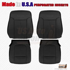 2013 - 2016 Ford F250 F350 F450 F550 PLATINUM Driver Passenger Leather Cover Blk