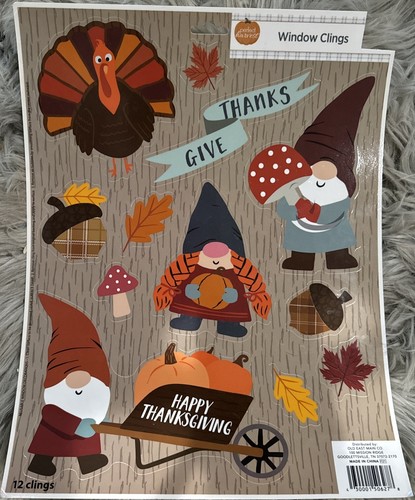 Herbst Fenster Klammern für Glas Erntedank Herbst Blätter Truthahn Schluch Danke - Bild 2 von 3