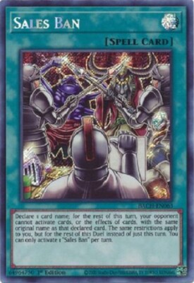 *** SALES BAN *** SECRET RARE 1ST EDITION BACH-EN063 YUGIOH!