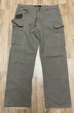 Wrangler Double Knee Pants Mens 38x32 Brown Riggs Workwear Carpenter