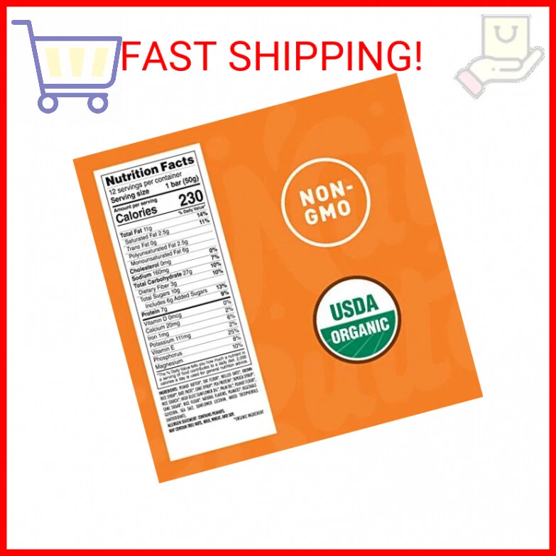 Barra de mantequilla Clif Nut - Barritas de bocadillos orgánicas - Mantequilla de maní - Orgánica - Proteína vegetal Foto 2 de 2