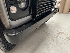 *Stainless Steel* Front Bumper Gloss Black INC End Caps Fit Land Rover Defender 