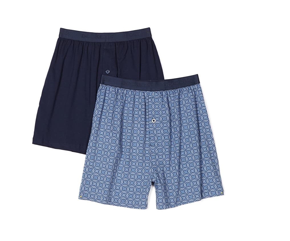 Dockers NEW Two Pack of Cotton Knit Boxers Stretch for Comfort