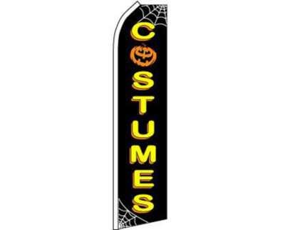 2 Pack Halloween Costumes Black / Yellow Swooper Super Feather Advertising Flag