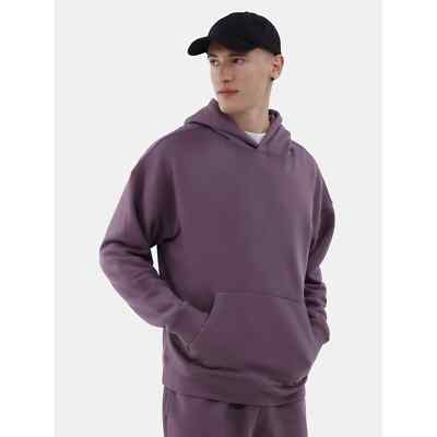 All Gender Grape Purple Hooded Oversized Fleece Hoodie Sweatshirt