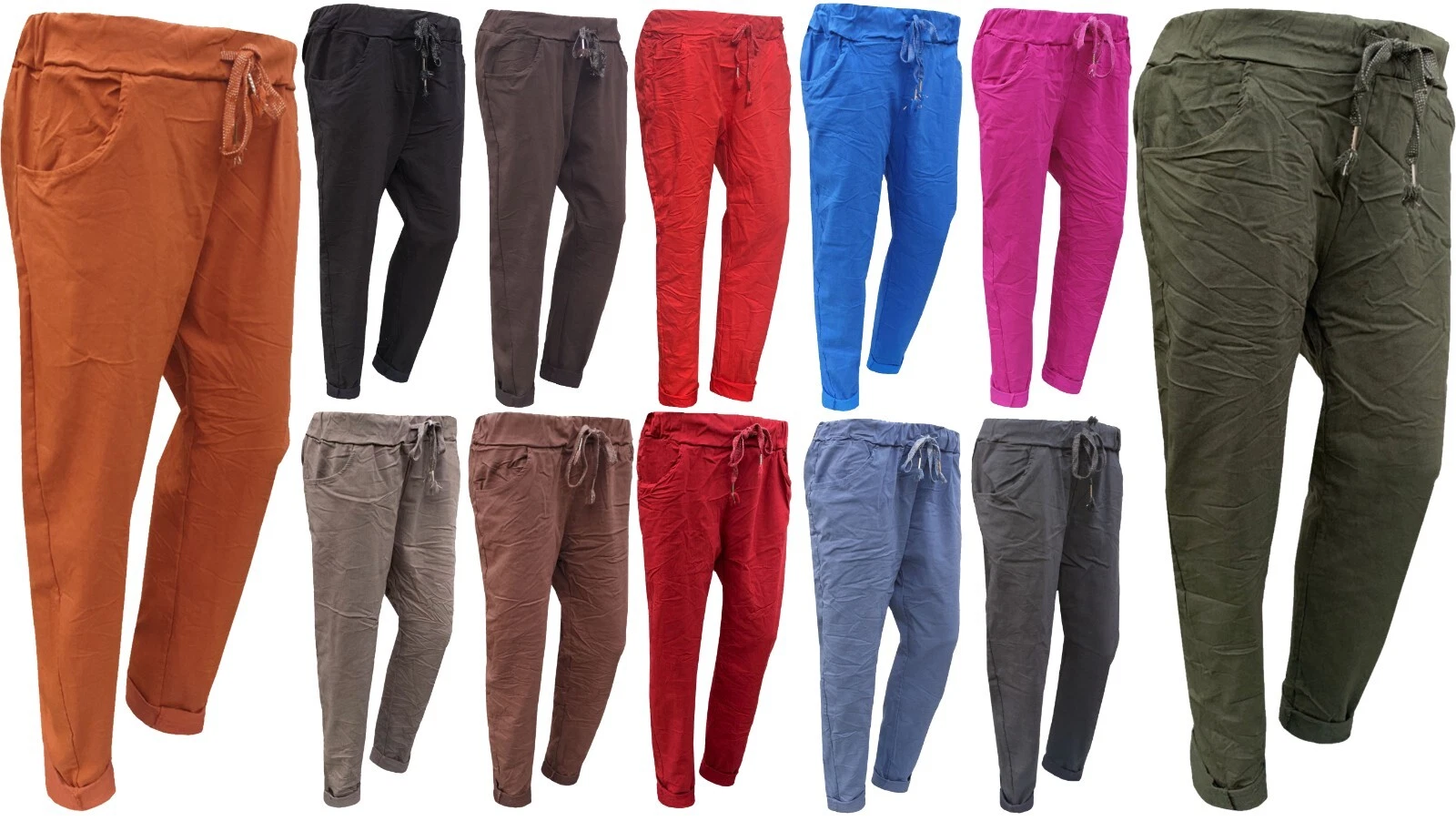 Women Magic Pants Italian Trouser Ladies Joggers Casual Comfy Leggings Stretchy