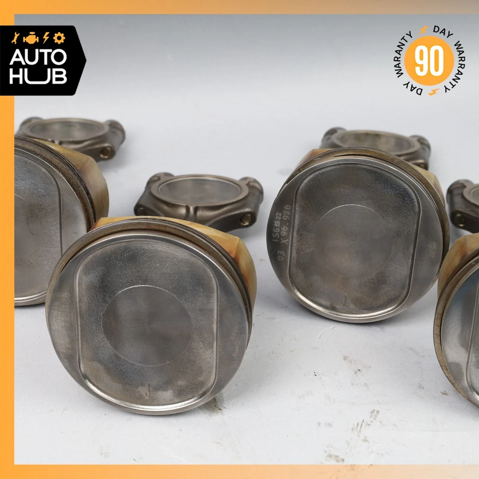 99-06 Mercedes R230 SL500 E500 Motor Motor Pistón Juego de 6 Varilla de Conexión OEM Foto 3 de 4