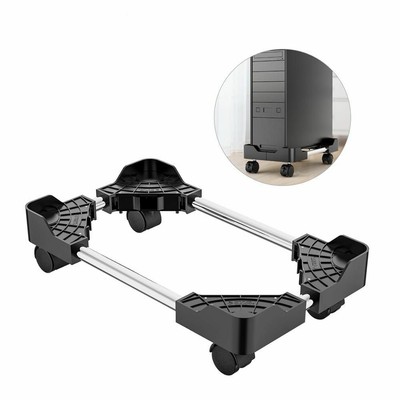 Computer Tower Stand Cart Mobile Adjustable Computer Holder Locking Caster Wheel