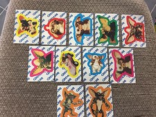 COMPLETE SET OF VINTAGE 11 1984 TOPPS GREMLINS STICKERS PUZZLE MINT