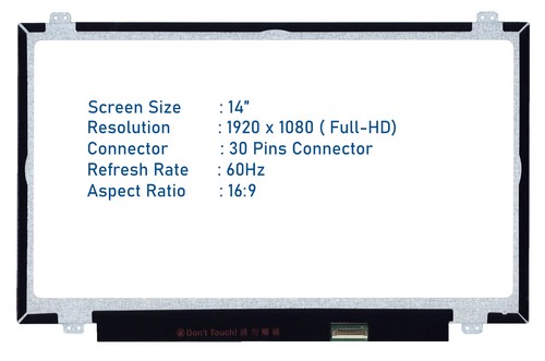 For Lenovo THINKPAD T470 20JN000J Laptop Notebook Screen 14" IPS LED Display - Picture 4 of 6