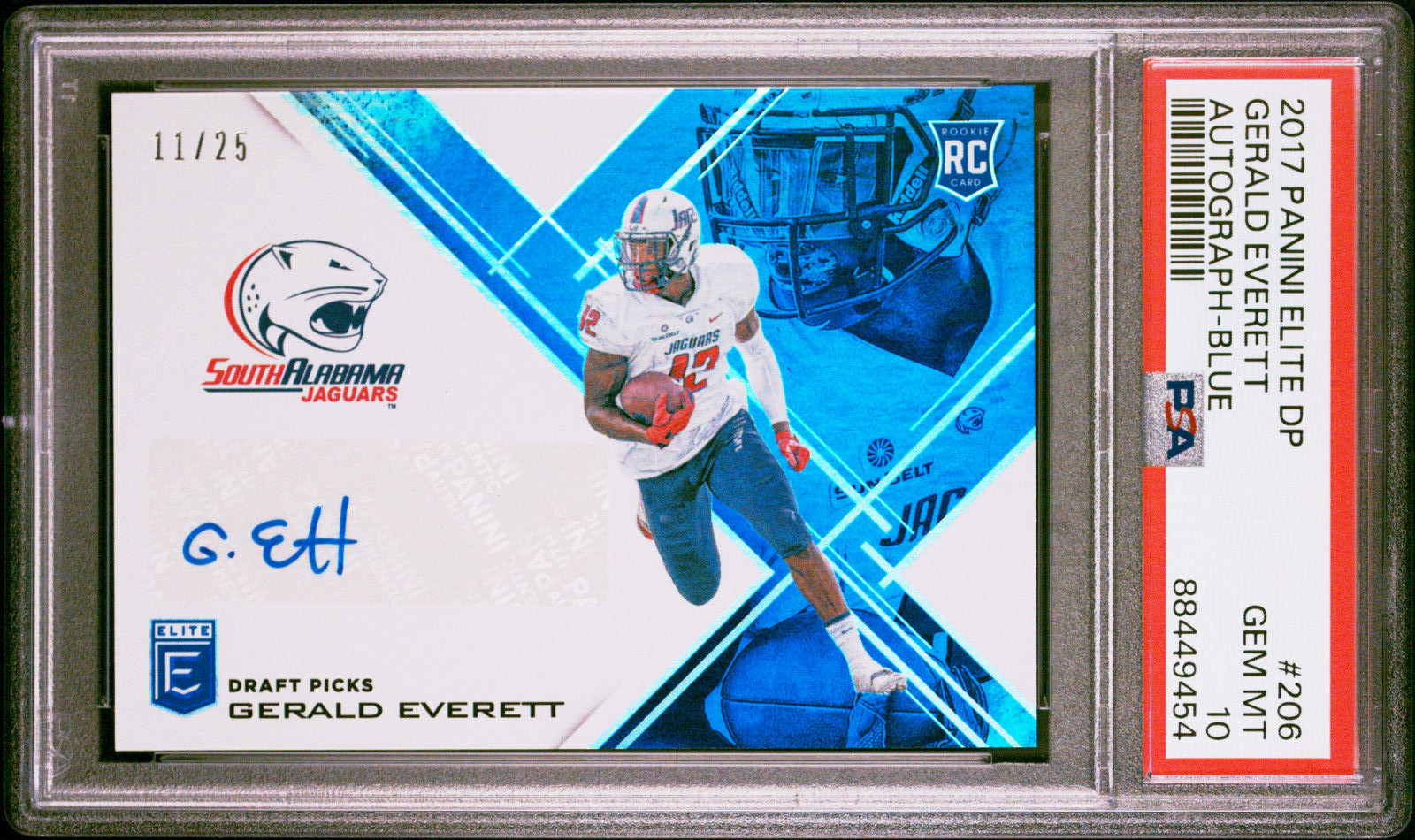 Gerald Everett Panini Elite Draft Picks #206 Autograph-Blue