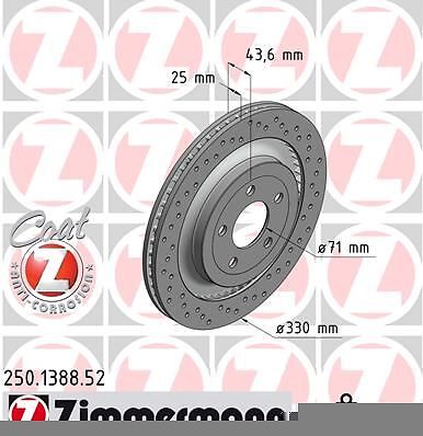 2X Zimmermann 250.1388.52 Bremsscheibe FüR Ford USA-image