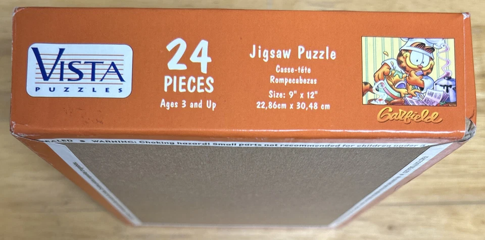 Rompecabezas de cocina Garfield 9x12” 24 piezas grandes (Vista, 2000, nuevo y sellado) Foto 4 de 4