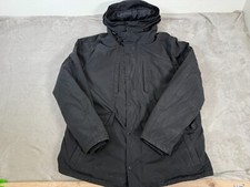 Men's Black Hooded Winter Parka Jacket