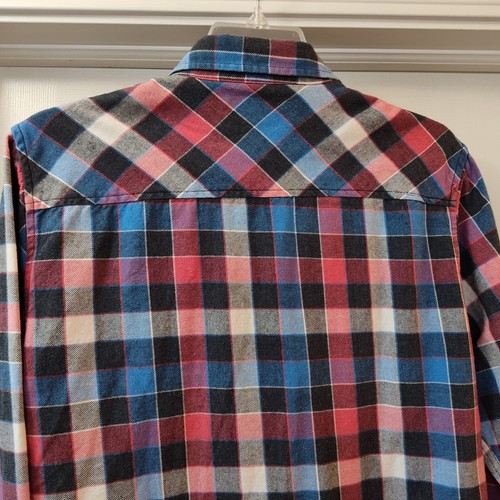 Zoo York Mens Size L Flannel Double Pocket Long Sleeve Button Up Shirt - Picture 6 of 9