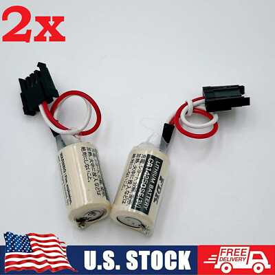 2X For sanyo FDK CR14250SE CR14250SE-R 1747-BA PLC Battery with 3P Plug 3V US