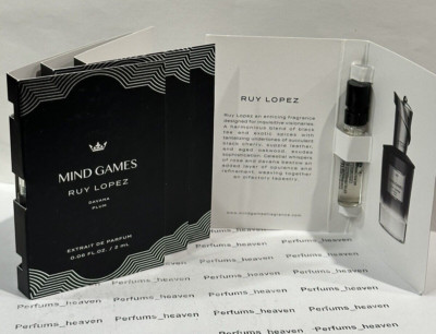 4x Mind Games Ruy Lopez Extrait de Parfum 0.06 Oz 2 mL Unisex Pure Perfume  4pcs