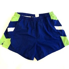 Vintage 90's Laguna Men's Blue Green NEON Swim Suit Shorts SURFER Trunks 36-38