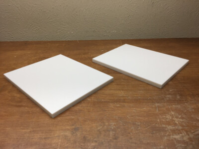 Cameo White Corian - 8 x 10 x 1/2''  2 pieces great for lithophanes Solid Surface