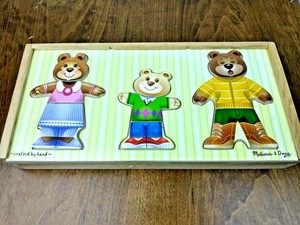 wooden bear dress up puzzle