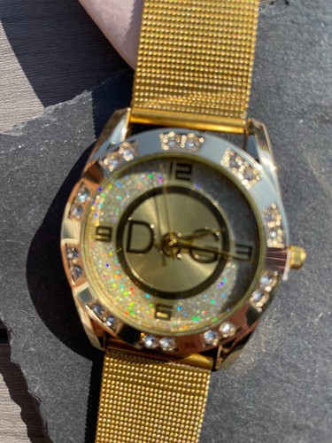 DQG Chronograph Fashion Ladies Watches Women Girls Crystals Bling Watch UK - Picture 17 of 17