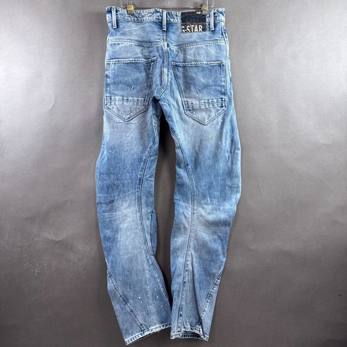 G Star Raw Jeans Mens 31x34 Blue Arc 3D Thrashed Destroyed Loose