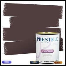 PRESTIGE Paint Primer 1-Gal Semi-Gloss Sherwin Williams Bitter Chocolate SW6013