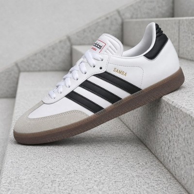 adidas Samba Indoor Cloud White Core Black Vivid Red IH6001 Men's New