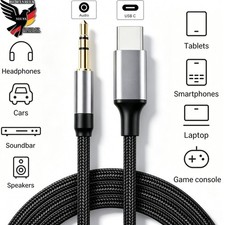 USB C Klinke Aux Kabel Typ C auf 3,5 mm Steck...