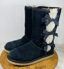 Koolaburra by UGG Victoria Tall Winter Boots Womens Size 7 Black Suede