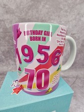 1956 (70th) Mug Flashback To The Year You Was Born Brand New & sealed Gift Boxed